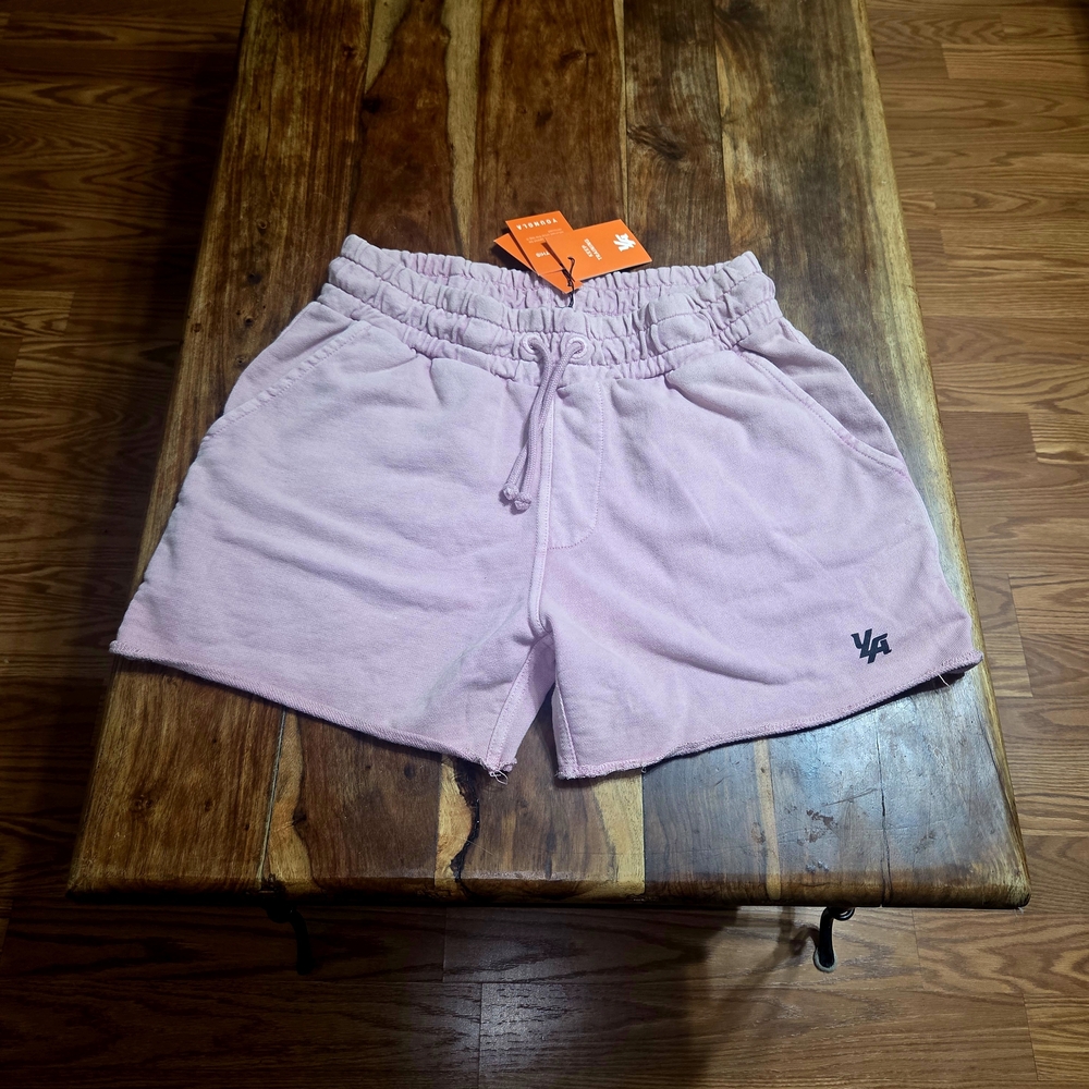 YoungLA Light Pink Athletic Drawstring Shorts - Picture 1 of 9